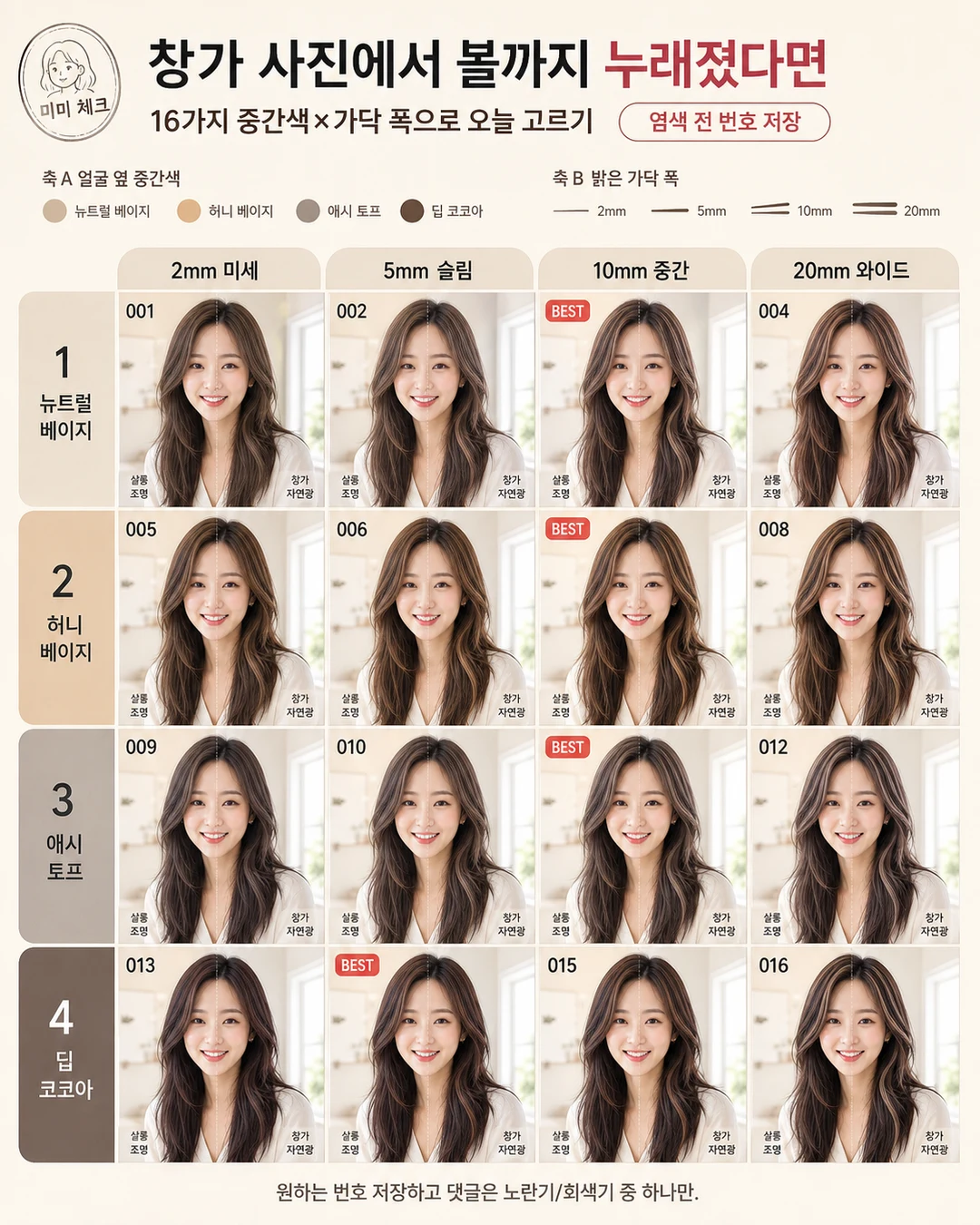 컬러 멜팅 염색 얼굴 노란기, 큰맘 먹고 했는데 창가 사진에서 볼과 머리끝이 한꺼번에 누렇게 보인다면 스타일요정 미미 4컷