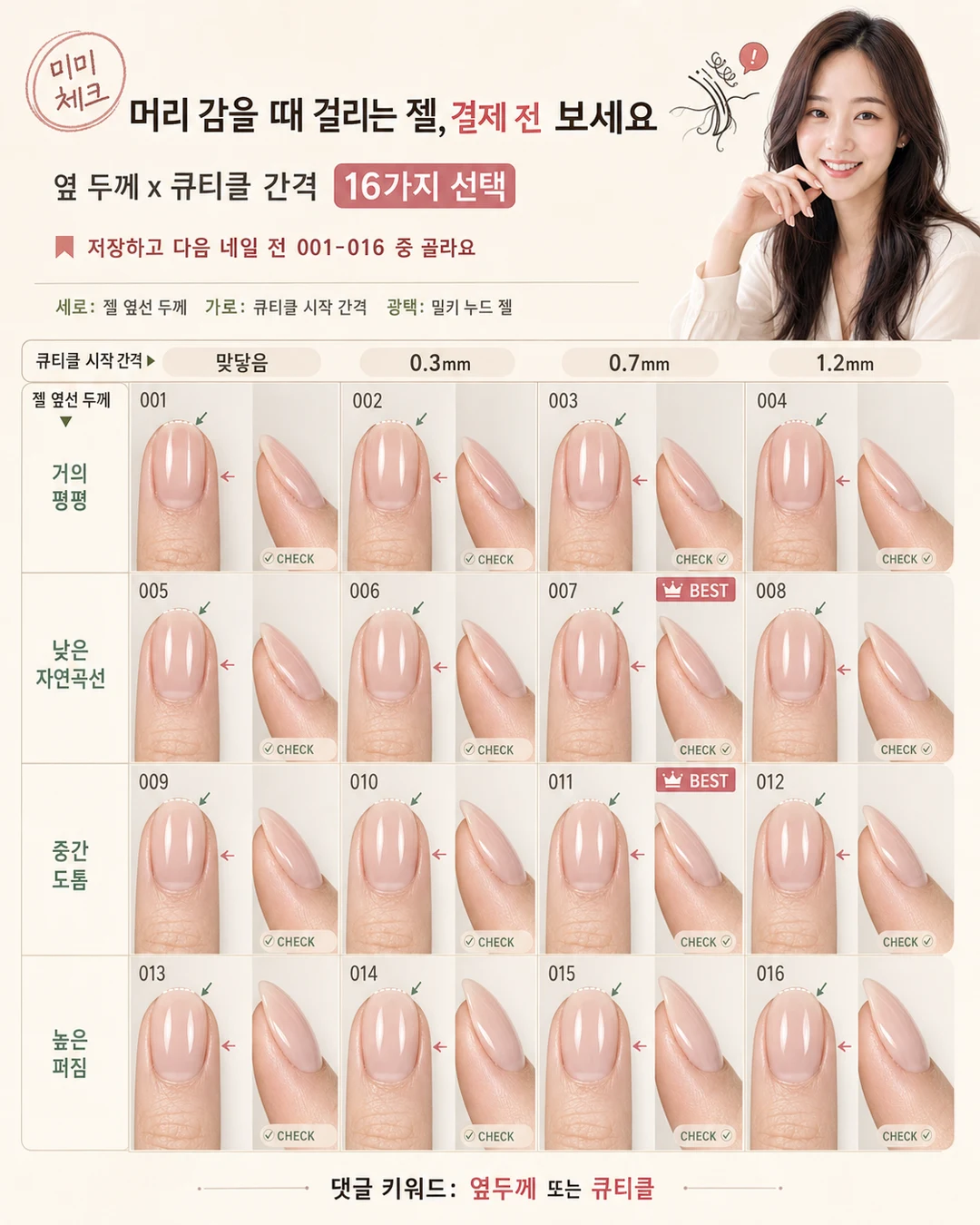 도톰한 젤 네일 옆 들뜸, 예쁘게 하려고 샵 비용 냈는데 머리 감을 때마다 머리카락이 걸려 조기 제거비까지 들까 걱정된다면 스타일요정 미미 4컷