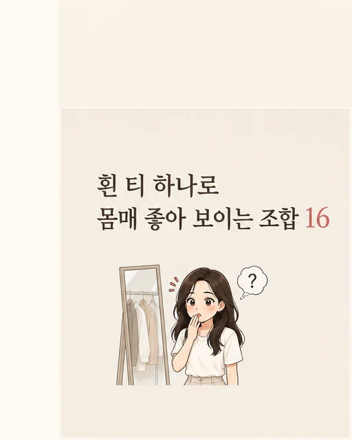 흰 티 한 장인데 꾸민 사람처럼 보이는 여자, 뭐가 다를까 미미 웹툰 1컷